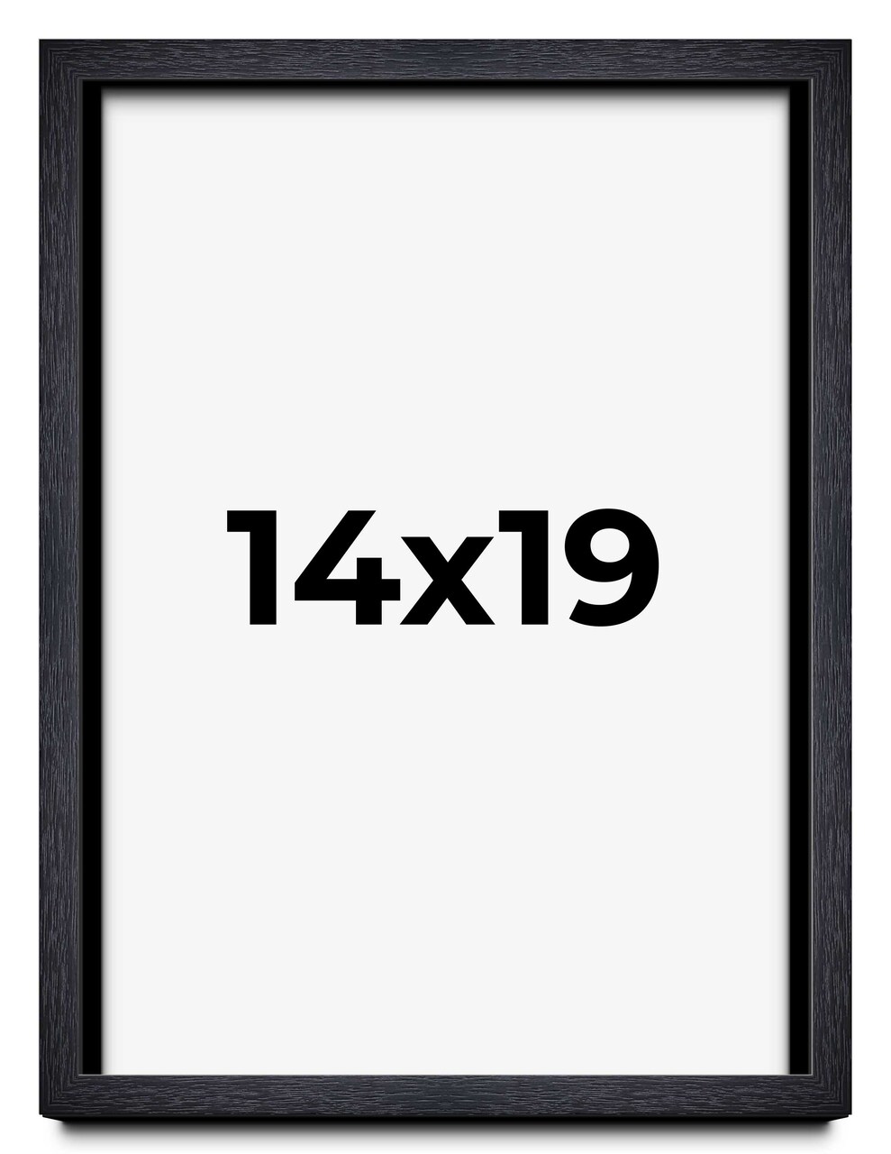 14x19 Shadow Box 1" Depth Black Picture Frame - UV Acrylic, Backing, Hanging Hardware